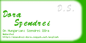 dora szendrei business card